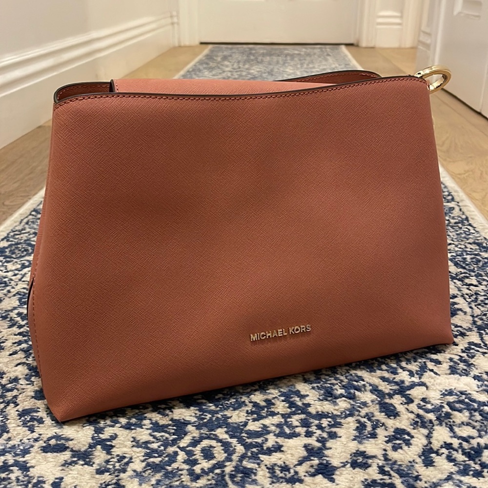 Michael Kors Handbag Salmon rose antique shoulder bag strap Portia